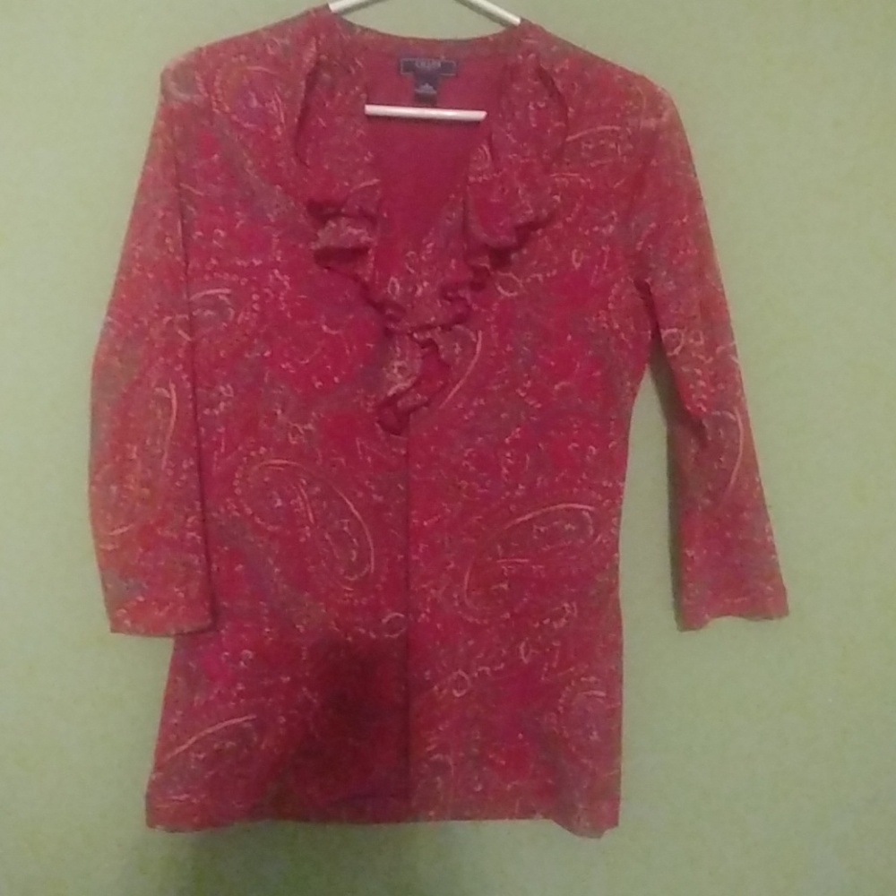 Chaps Denim Blouse Size Small